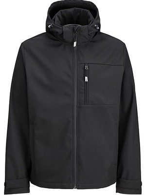 Jack & Jones Jjthatcher Softshell Hood Erkek Mont - Siyah - 12279288