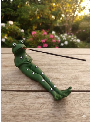 Atölye Fibula Kurbağa Tütsü Standı Çubuk Tütsülük El Yapımı Dekoratif