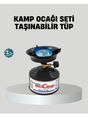 Verto Taşınabilir Kamp Ocağı Seti Pişirme Alanı Ayarlanabilir Alev