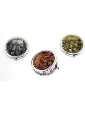 Metal Istanbul Temalı Yöresel Kabartmalı El Aynası 2ALK110 (Store-Mania)