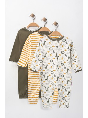 Erkek Bebek Tulum Patiksiz 3'lü Set