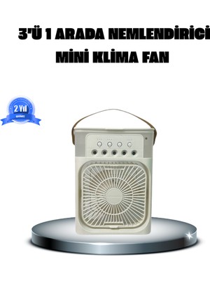 Verto Taşınabilir Mini Klima Fan 3’ü 1 Arada Soğutucu, Nemlendirici ve Gece Lambası