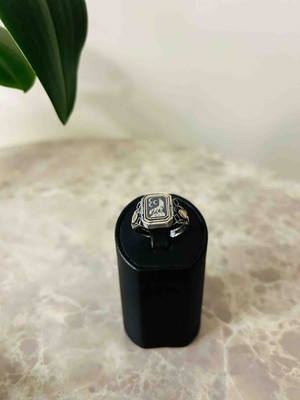 Generic 925 Ayar Gümüş Erkek Yüzük - Bozkurt Detaylı