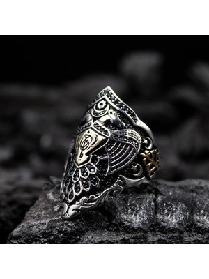 Canka İslam Usta Tasarımı Kemankeş Gümüş Erkek Yüzük