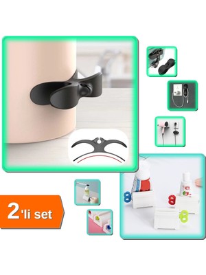 Hereveoyuncak 4 Adet Set Kablo Sarma Aparatı - Airfry + Diş Macunu Tüp Krem Sıkma Aparatı - 2li Set J6V4U0