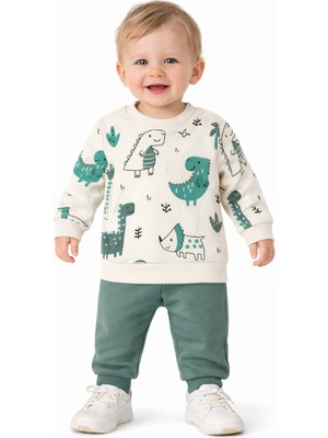 Aspo Baby Kids Dinazor Detaylı Bebek Çocuk Ikili Takım 9AY - 12AY - 18AY