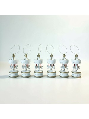 Mydesignsk G Ahşap Beyaz Atlı Karınca 6’lı