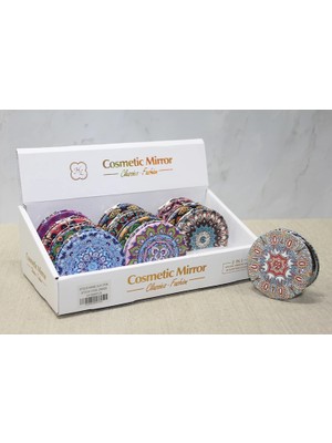 Taşlı El Aynası Yuvarlak Ince ALK3754 (Store-Mania)