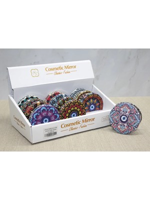 Taşlı El Aynası Yuvarlak Ince ALK3758 (Store-Mania)