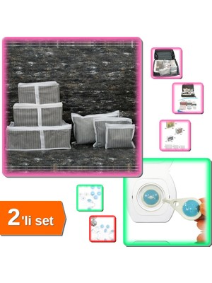 Hereveoyuncak 6 Parça Anne Bebek Hastane Çantası Düzenleyici + 6 Adet Çocuk Koruma Priz Kilidi - 2li Set L2B0M6