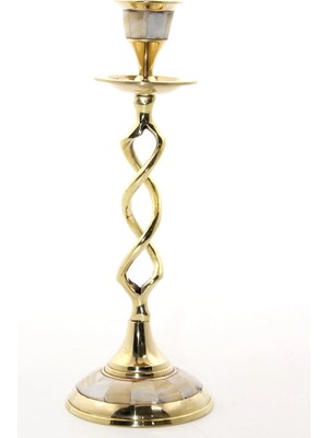 Tekli Pirinç Sedefli Şamdan 5078 (Store-Mania)