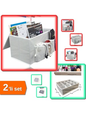 Hereveoyuncak Pratik Başucu Düzenleyici + Pratik Çekmece Düzenleyici - 2li Organizer Set P7R0C7