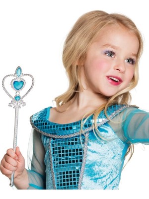 Mavi Renk Kalp Işlemeli Karlar Ülkesi Elsa Asası (Store-Mania)