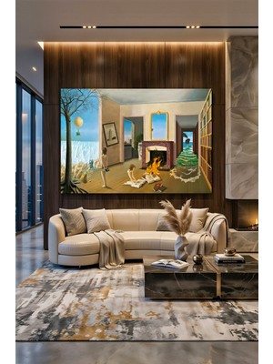 Wallivo Jacek Yerka'nın Hayalperest Eseri Özel Kütüphane Sürrealist Kanvas Tablo