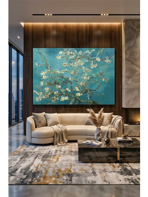 Wallivo Van Gogh Bahar Dalı Badem Çiçekleri Eseri Post-Empresyonist Kanvas Tablo