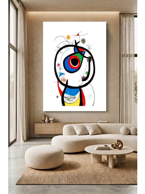 Wallivo Joan Miro Renkli Soyut Figür Kanvas Tablo