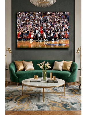 Wallivo Michael Jordan "the Shot" Model 2 - Tarihi Basketbol Anı Kanvas Tablo