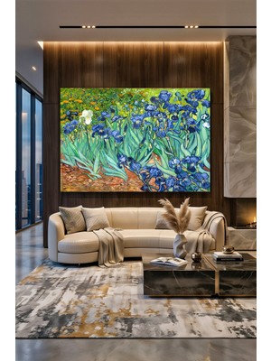 Wallivo Vincent Van Gogh Süsenler Tablosu | Post-Empresyonist Sanat Eseri Kanvas Tablo