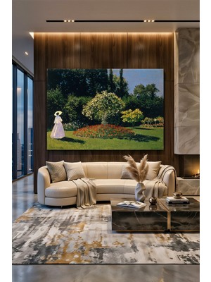 Wallivo Claude Monet "bahçedeki Kadın" | Empresyonist Bahçe Manzarası Kanvas Tablo