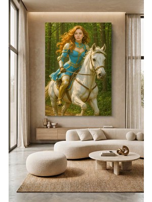 Wallivo At Süren Kraliçe Orman Temalı Kanvas Tablo