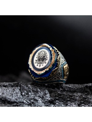 Canka İslam Usta Tasarımı Berceste Gümüş Erkek Yüzük