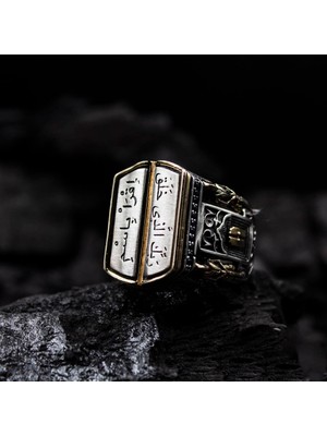 Canka İslam Usta Tasarımı Emanet Gümüş Erkek Yüzük