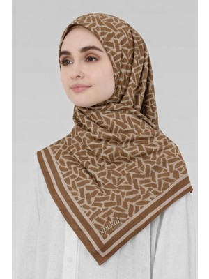 İpekal Soft Pamuk  Eşarp-90 x 90 -06100 Sütlü Kahve