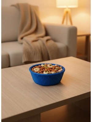 Eco Lounge Yuvarlak Çerezlik Lacivert Şık Tasarım ve Kompakt Boyut