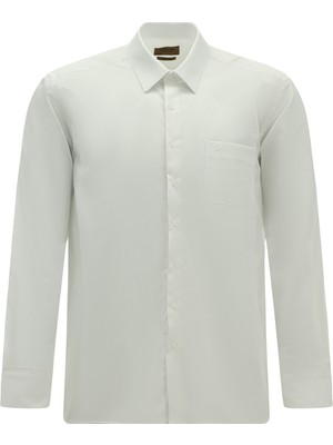 Abdullah Kiğılı Uzun Kol Desenli Cepli Pamuk Klasik Non Iron Gömlek