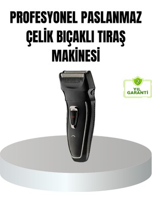 Astraltech Profesyonel Şarjlı Saç ve Sakal Tıraş Makinesi - Çelik Bıçaklı, Ayarlanabilir Başlıklı, Kablosuz