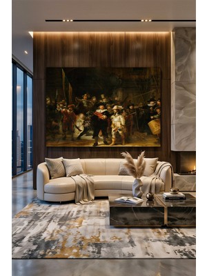 Wallivo Rembrandt'ın Gece Devriyesi (The Night Watch) Hollanda Altın Çağı Kanvas Tablo