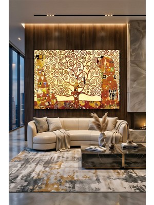 Wallivo Gustav Klimt Hayat Ağacı Altın Dönem Art Nouveau Kanvas Tablo