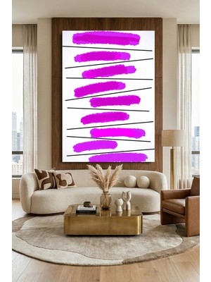 Wallivo Hafif Mor Tonlarının Ahengi Model 1 Kanvas Tablo