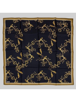 İpekevi Armine İpek Eşarp 2025 Yaz - 9360-34 Lacivert Twill