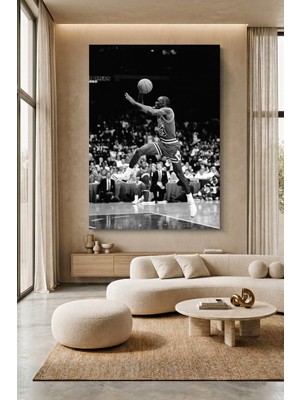 Wallivo Michael Jordan "take Off" Smaç Anı - Uçan Adam Spor Kanvas Tablo