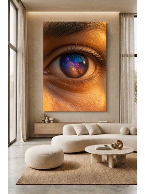 Wallivo Gözlerdeki Evren - Kozmik Bakış Temalı Soyut Kanvas Tablo