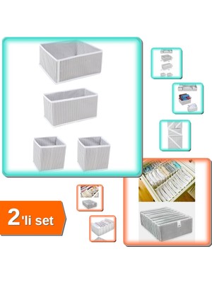 Hereveoyuncak 4 Adet Çekmece Düzenleme Kutu Seti Organizer + 8 Gözlü Akordiyon Düzenleyici - 2li Set X9E3H6