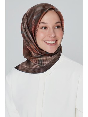 Silk Home Armine Ipek Eşarp Nostalji - 8210-03 Kahve Twill