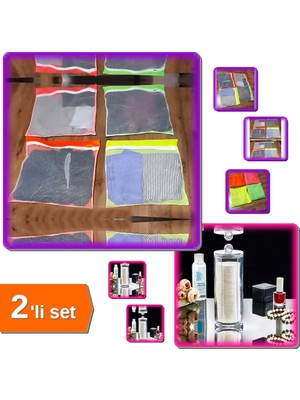 Hereveoyuncak 4 Adet 4 Renk Fermuarlı Valiz Bavul Içi Düzenleyici + Makyaj Pamuğu Organizeri - 2li Set J4Z4A0