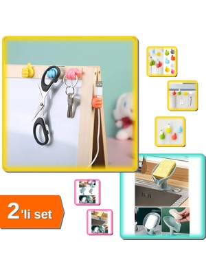 Hereveoyuncak 10 Adet Renkli Ok Işareti Kablo Sabitleyici Klips + Vantuzlu Su Giderli Katı Sabunluk - 2li Set N7Z0