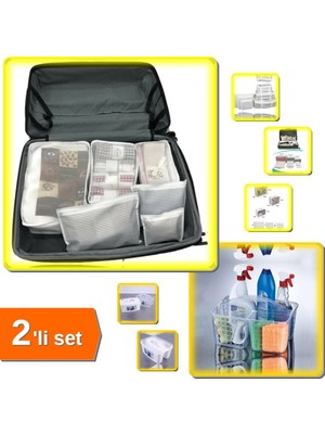 Hereveoyuncak Anne Bebek Hastane Çantası Düzenleyici 6 Parça + Pratik Bölmeli Düzenleyici Sepet - 2li Set L4B1E6