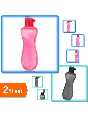 Hereveoyuncak Pembe Water Fresh Suluk Matara 1500 ml + Siyah Water Fresh Suluk Matara 1500 ml - 2li Set K2S2T7
