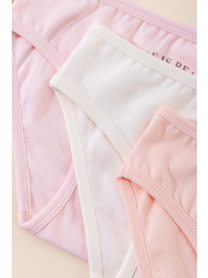 Baykar Kız Çocuk Pamuklu Renkli Baskılı Bikini Külot 3'lü Paket 5716 Renkli