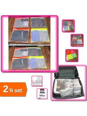 Hereveoyuncak 4 Adet 4 Renk Bavul Içi Düzenleyici + 6 Parça Anne Bebek Hastane Çantası Organizer - 2li Set E9J8C5