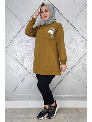 Pys Giyim Kadın Düğme ve Taş Detaylı Tesettür Tunik
