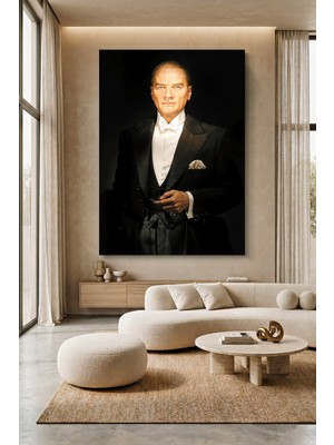 Wallivo Mustafa Kemal Atatürk Estetik Portre - Model 15 Modern Kanvas Tablo