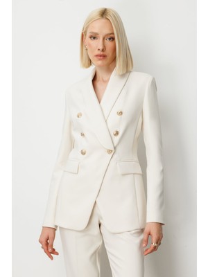 Ekol Kruvaze Yaka Kapak Cepli Ceket 26KEKL05013