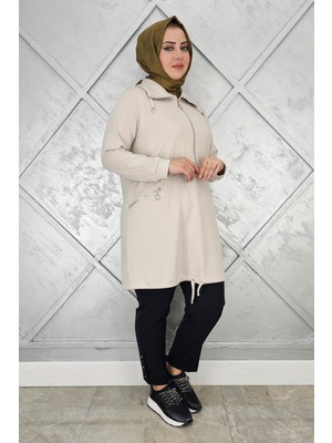 Pys Giyim Kadın Fermuar Detaylı Tesettür Tunik