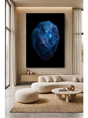 Wallivo Dev Asteroit Çarpması - Kıyamet Temalı Uzay Kanvas Tablo