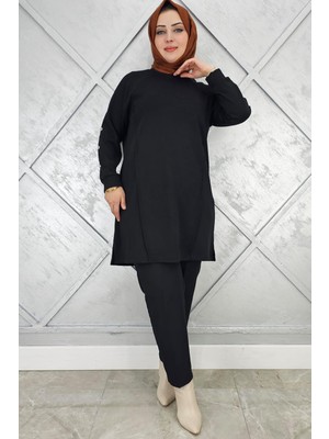 Pys Giyim Kadın Kol Düğme Detaylı Tesettür Tunik